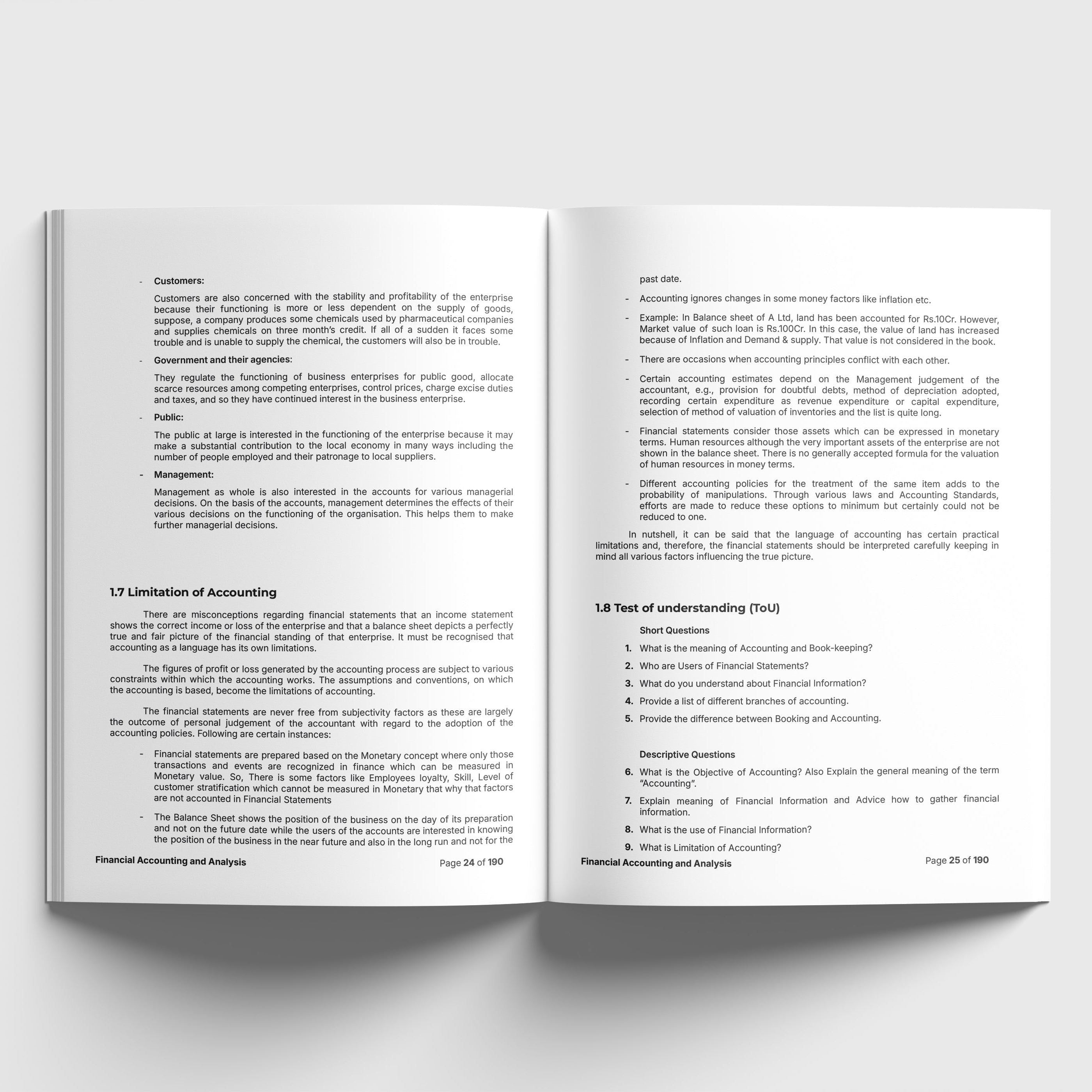 Financial Accounting and Analysis - DF25S35