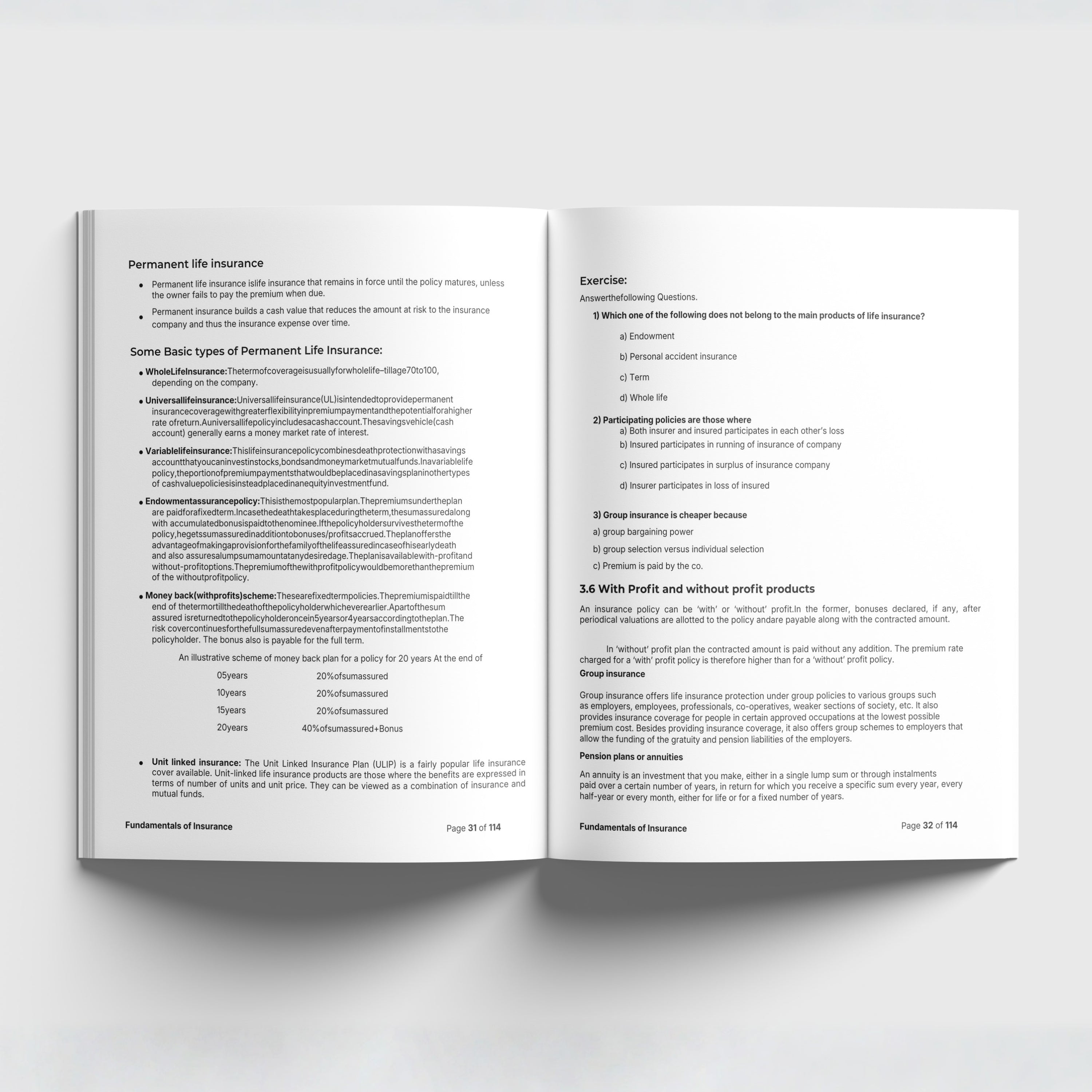 Fundamentals of Insurance - DF25S52